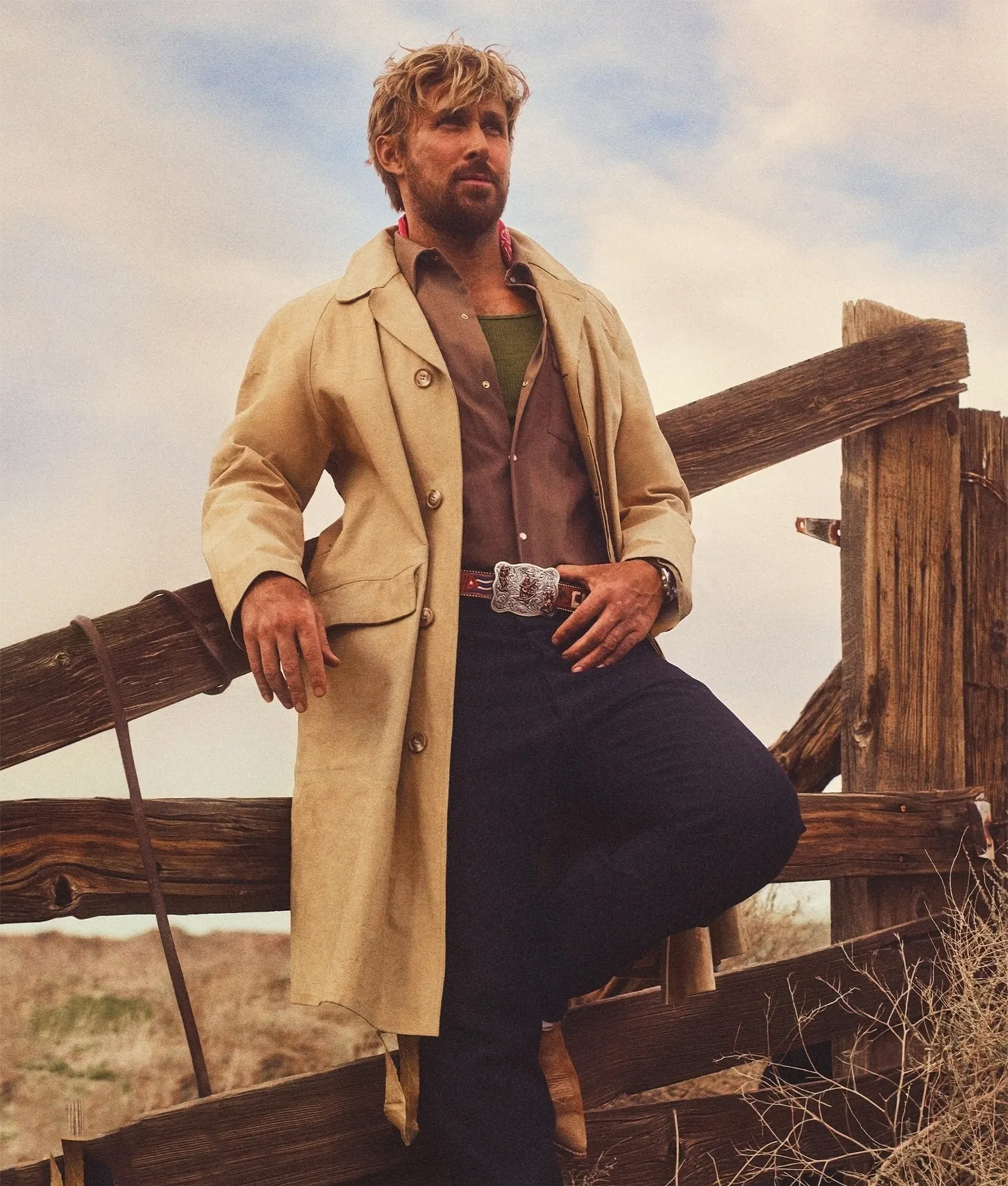 Ryan Gosling Vinatge Trench Coat
