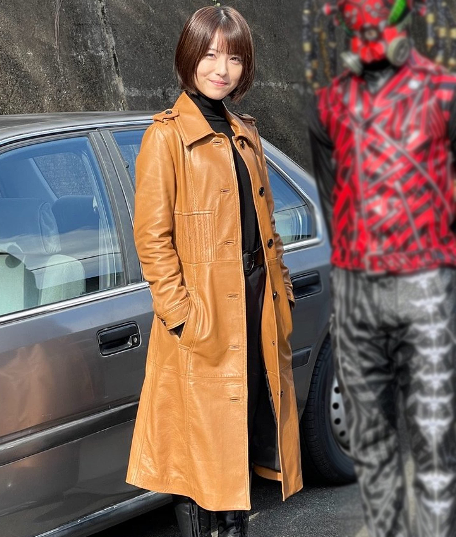 Shin-Kamen-Rider-Ruriko-Midorikawa-Brown-Leather-Coat-1