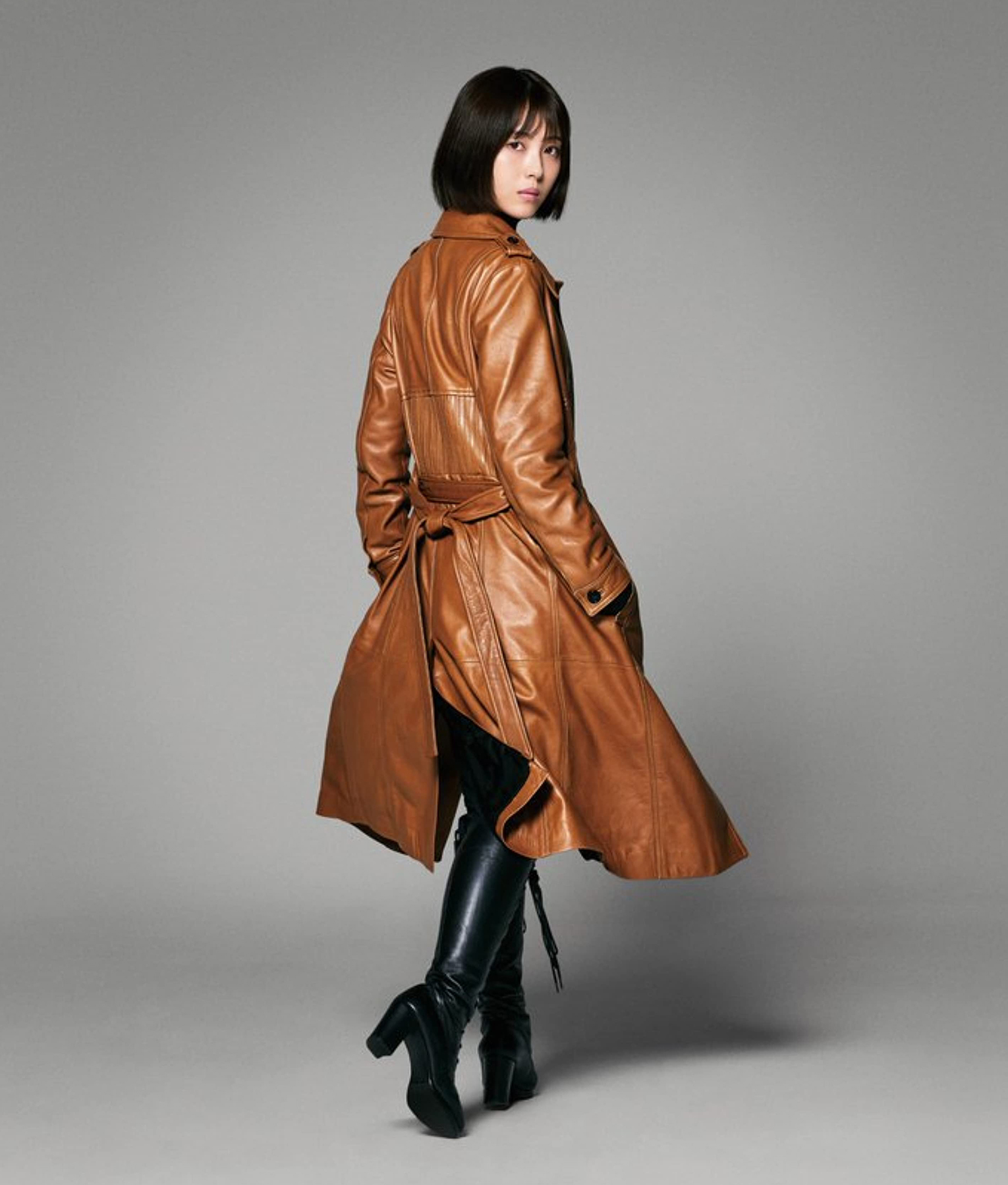 Shin-Kamen-Rider-Ruriko-Midorikawa-Brown-Leather-Coat-2