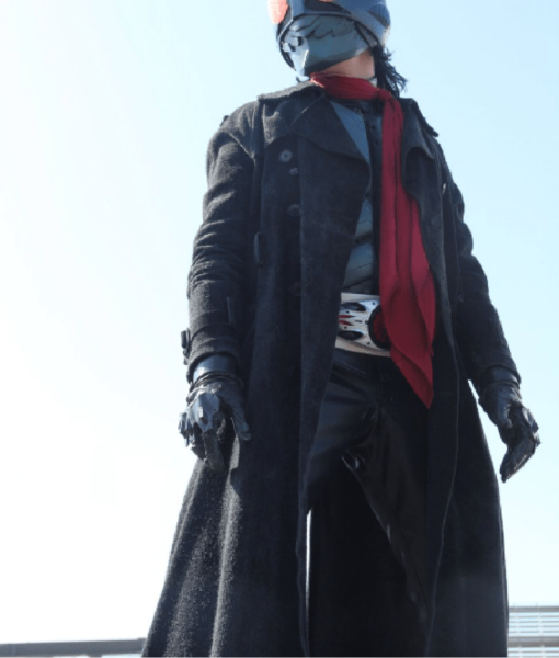 Takeshi Hongo Shin Kamen Rider 2023 Sôsuke Ikematsu Black Suede Leather Coat