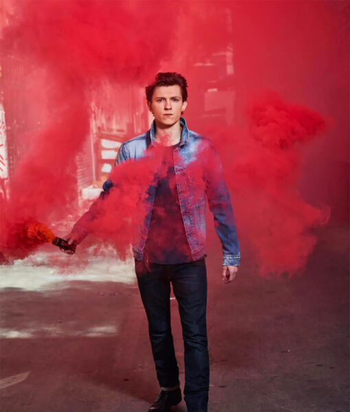 Tom Holland Spiderman Far from Home Peter Parker Blue Jacket
