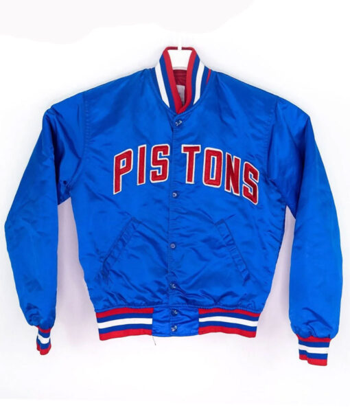 Starter Vintage Detroit Pistons 90’s Blue Satin Jacket