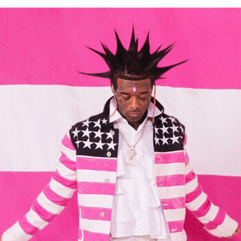 The Pink Tape Lil Uzi Vert American Flag Leather Jacket