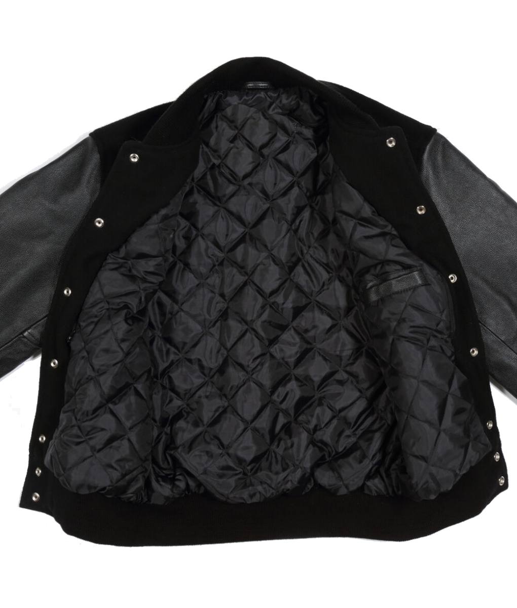 Vintage Black Bomber Varsity Jacket (2)