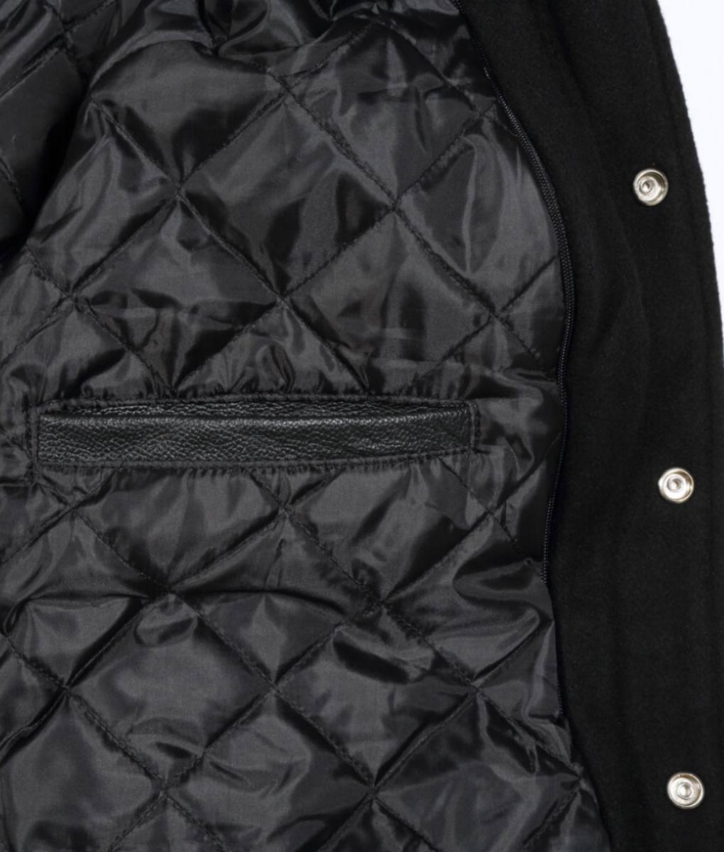 Vintage Black Bomber Varsity Jacket (3)