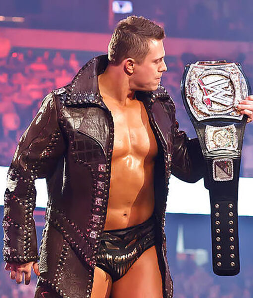 WWE The Miz Studded Real Leather Black Jacket