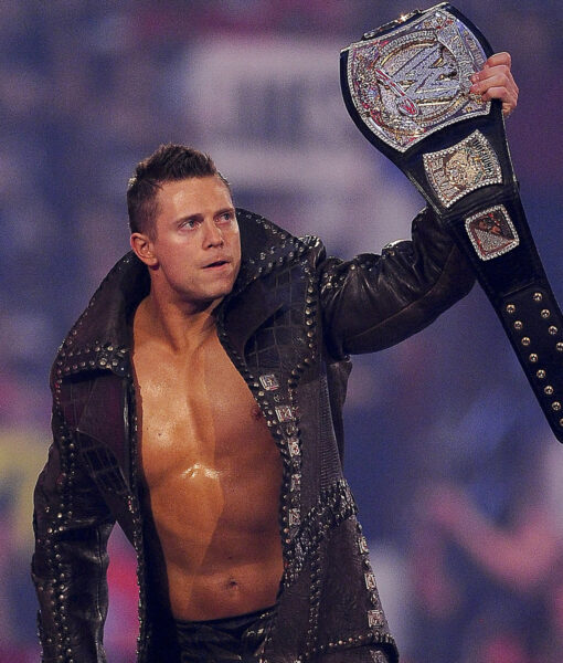 WWE The Miz Studded Leather Black Jacket