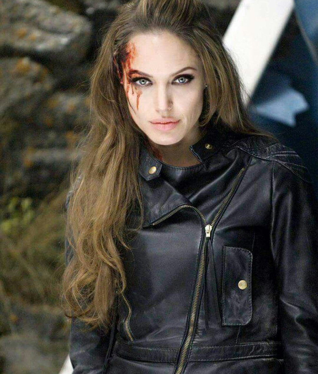 Wanted Angelina Jolie Black Leather Jacket