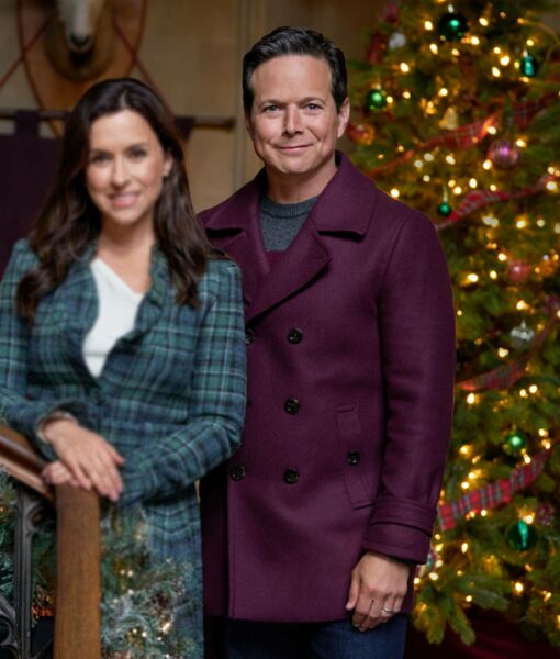A Merry Scottish Christmas 2023 Scott Wolf Wool Purple Coat