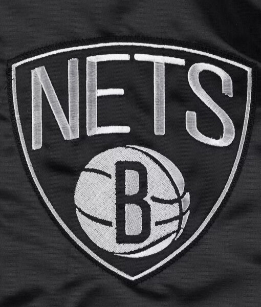 Brooklyn Nets Varsity Black Letterman Jacket
