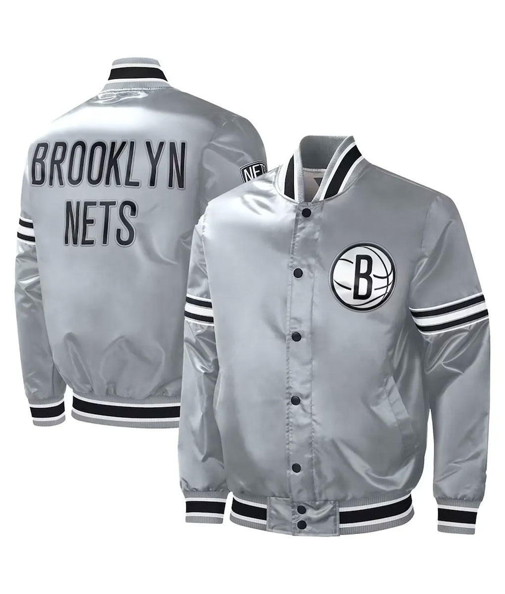 Brooklyn Nets Slider Gray Varsity Jacket (1)