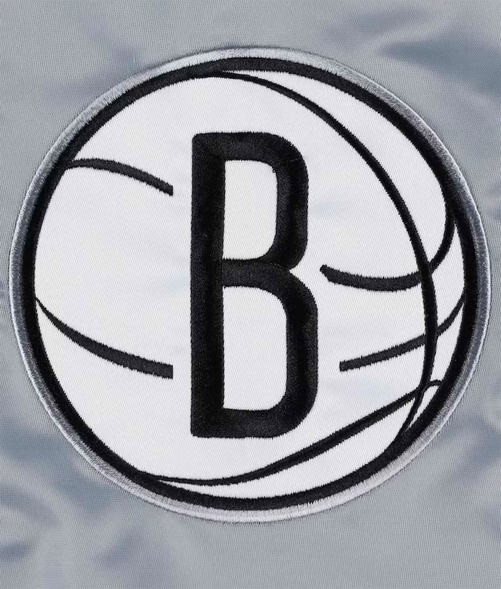 Brooklyn Nets Slider Gray Varsity Jacket (2)