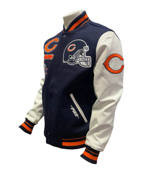 Starter Chicago Bears Blue Varsity Jacket3