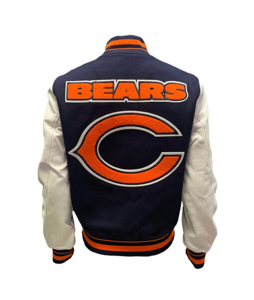 Starter Chicago Bears Blue Varsity Jacket4