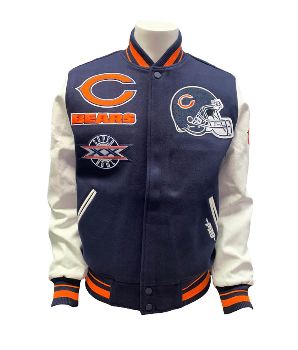 C Bears Starter Blue Varsity Jacket (4)
