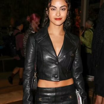 Camila Mendes Black Leather Jacket