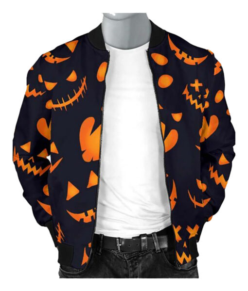 Halloween Pumpkins Pattern Bomber Jacket