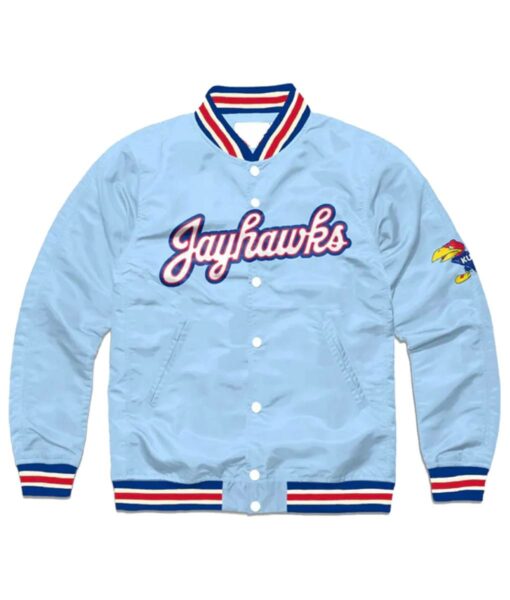 Kansas Rock Chalk Jayhawk Blue Varsity Jacket