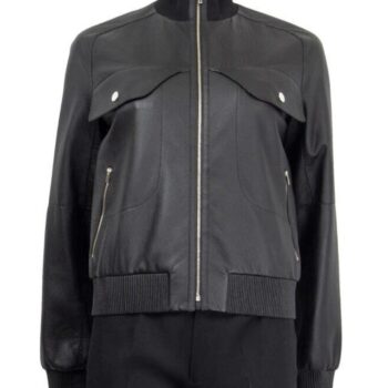 Kylie Black Leather Jacket-1