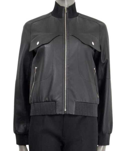 Kylie Black Leather Jacket-1