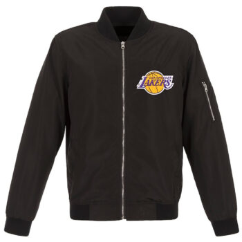Los Angeles Lakers Lonzo Ball 2 Black Bomber Jacket