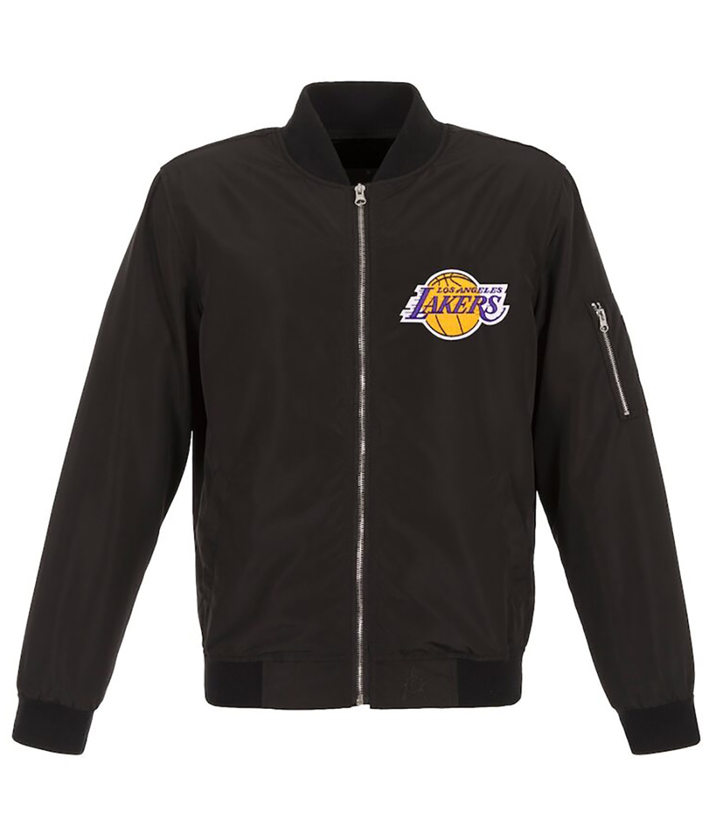 Los Angeles Lakers Lonzo Ball 2 Black Bomber Jacket