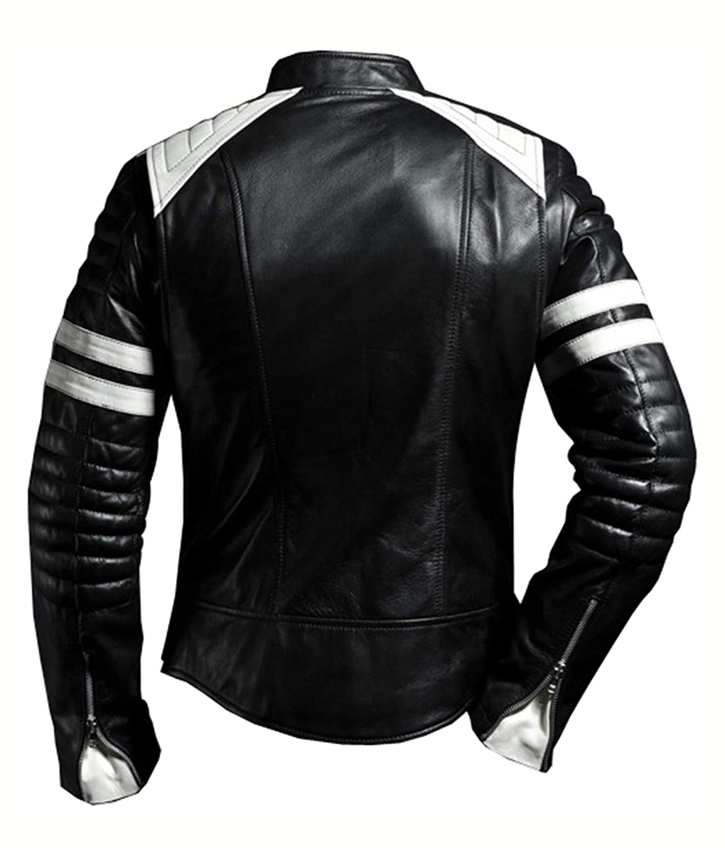 Men’s Motorcycle Black Leather Jacket (3)
