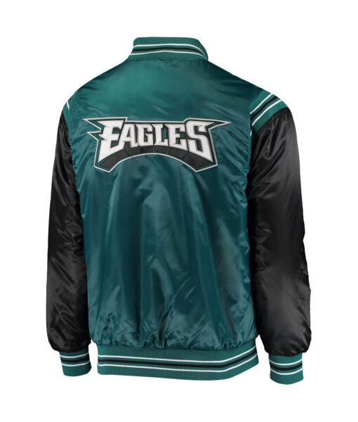 Starter Philadelphia Eagles Enforcer Jon Runyan green Varsity Jacket