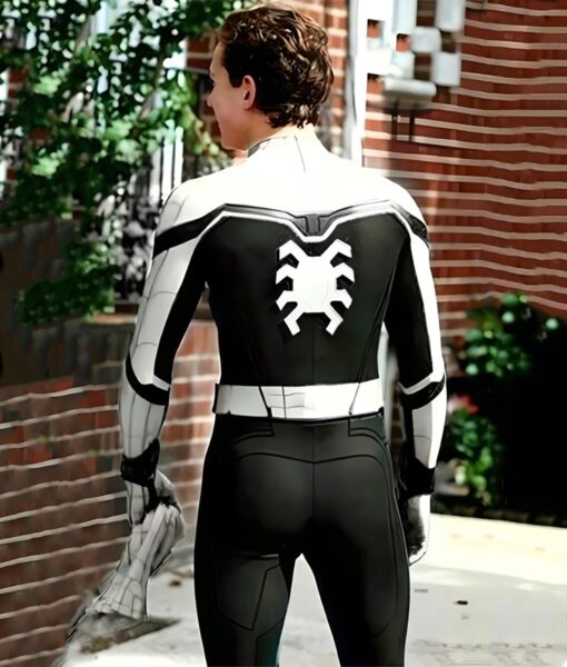 Spiderman Homecoming White Peter Parker Spiderman Jacket