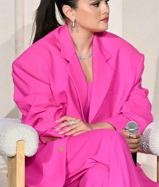 Music & Health Summit Selena Gomez Pink Blazer1