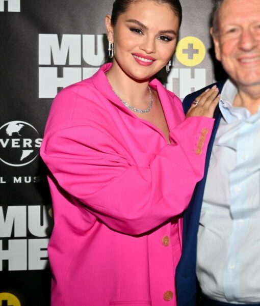 Music & Health Summit Selena Gomez Pink Blazer2