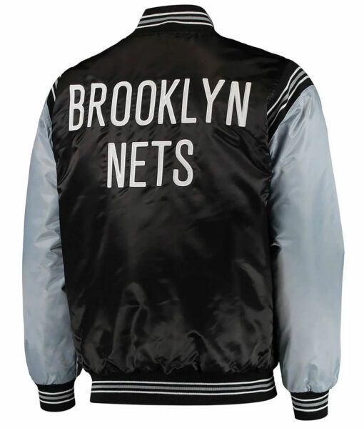 Starter Brooklyn Nets The Enforcer Black and Gray Jacket