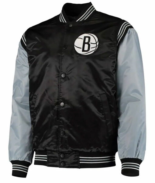 Starter Brooklyn Nets The Enforcer Black and Varsity Jacket