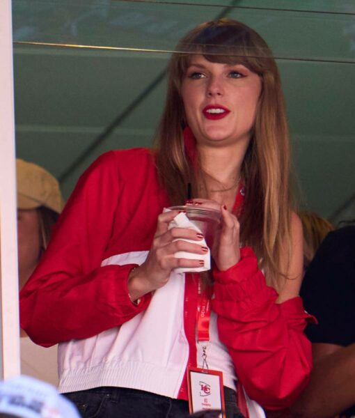 Taylor Swift Kansas City Chiefs Red And White Bomber Jacket