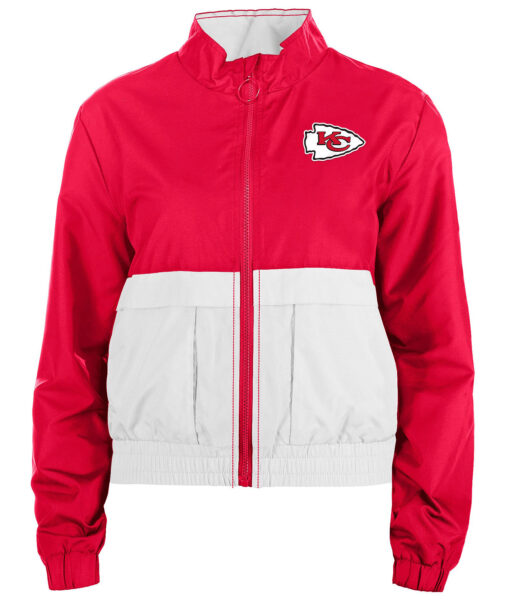 Taylor Swift Kansas City Chiefs Red And White Bomber Jacket-5