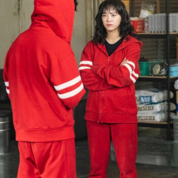 The Uncanny Counter (Se-Jeong Kim) Red Hooded Tracksuit4