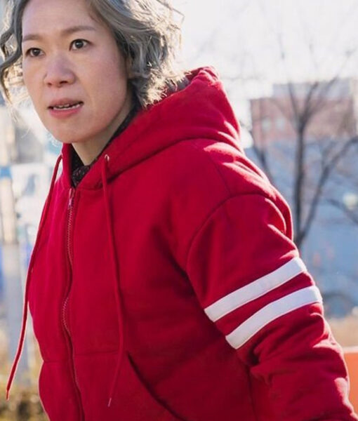 The Uncanny Counter (Se-Jeong Kim) Red Hooded Tracksuit7