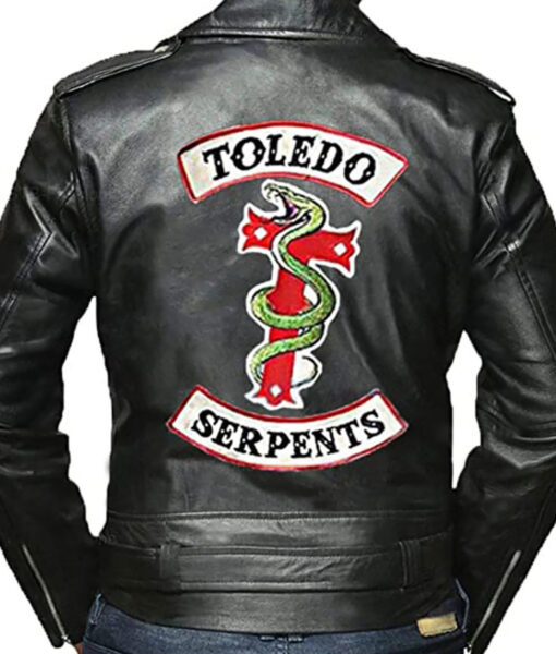 Toledo Serpents Riverdale Black Leather Motorcycle Jacket