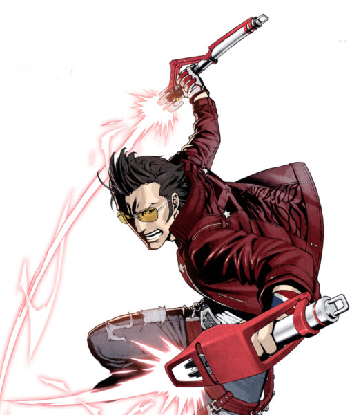 Travis Touchdown No More Heroes (Robin Atkin Downes) Maroon Leather Jacket