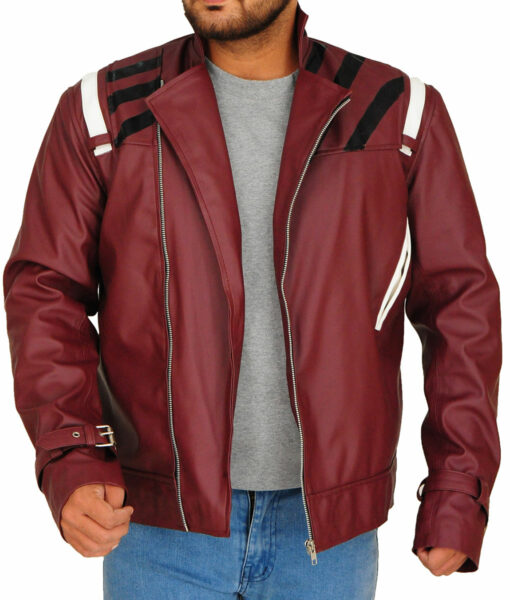 No More Heroes (Robin Atkin Downes) Maroon Leather Jacket
