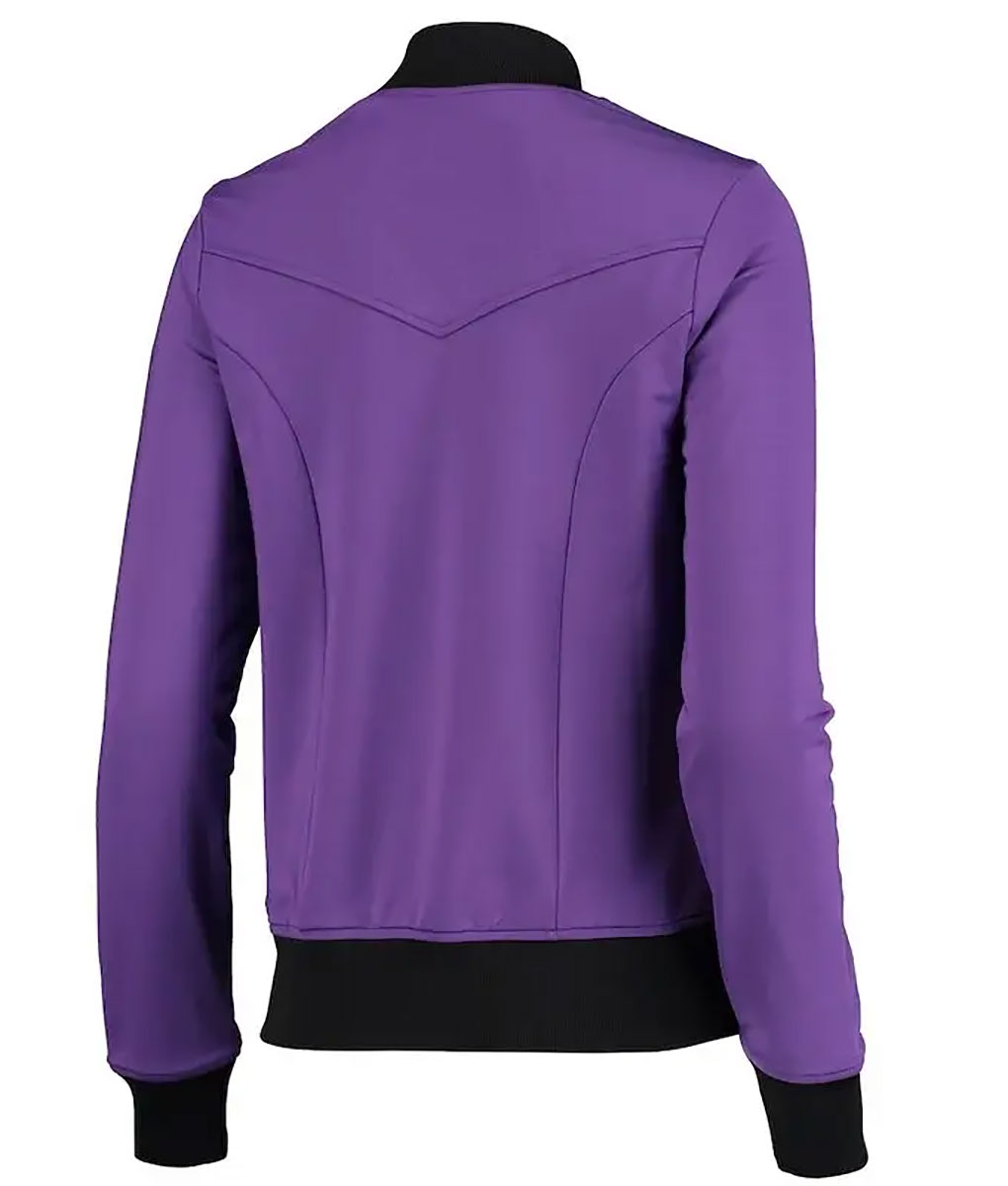 Womens LA Purple Bomber Jacket (1)