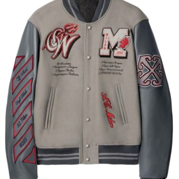 AC Milan Grey Varsity Jacket-2