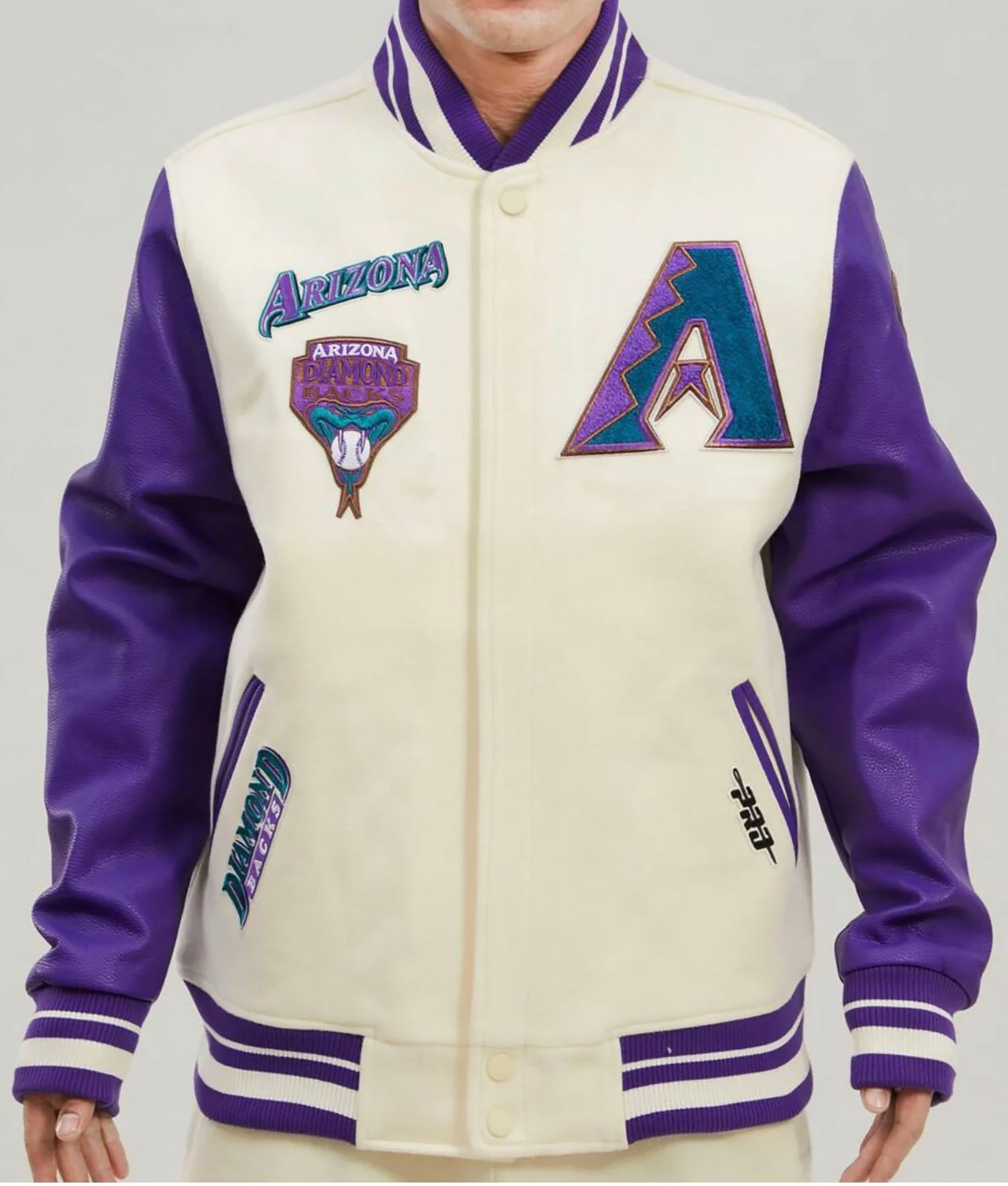 Arizona White and Purple Varsity Jacket (1)