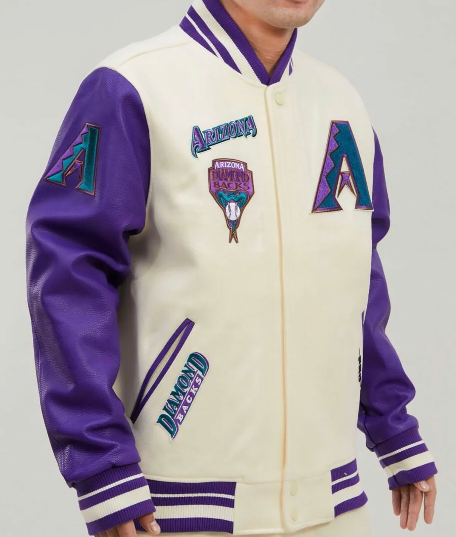 Arizona White and Purple Varsity Jacket (2)
