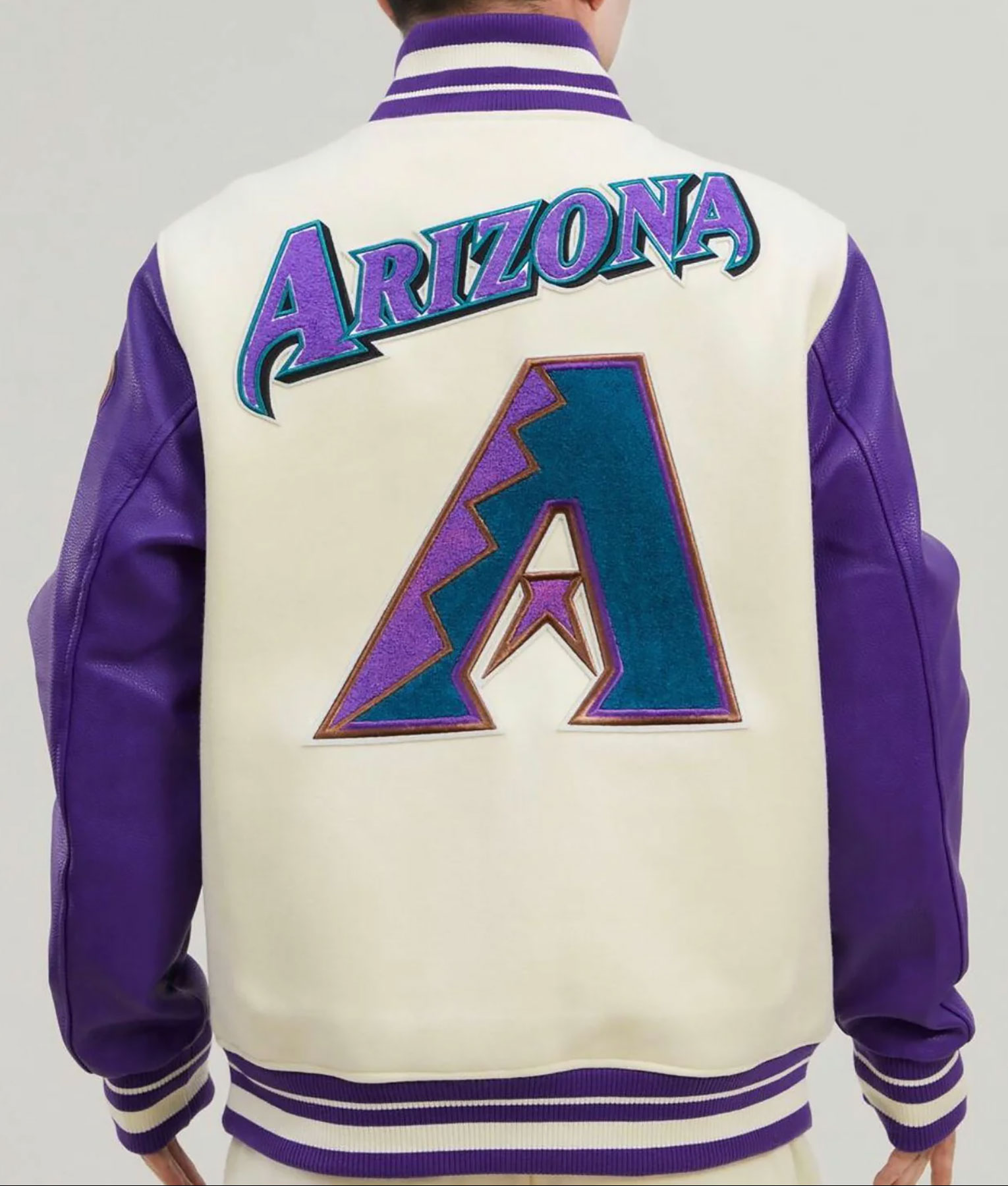 Arizona White and Purple Varsity Jacket (3)