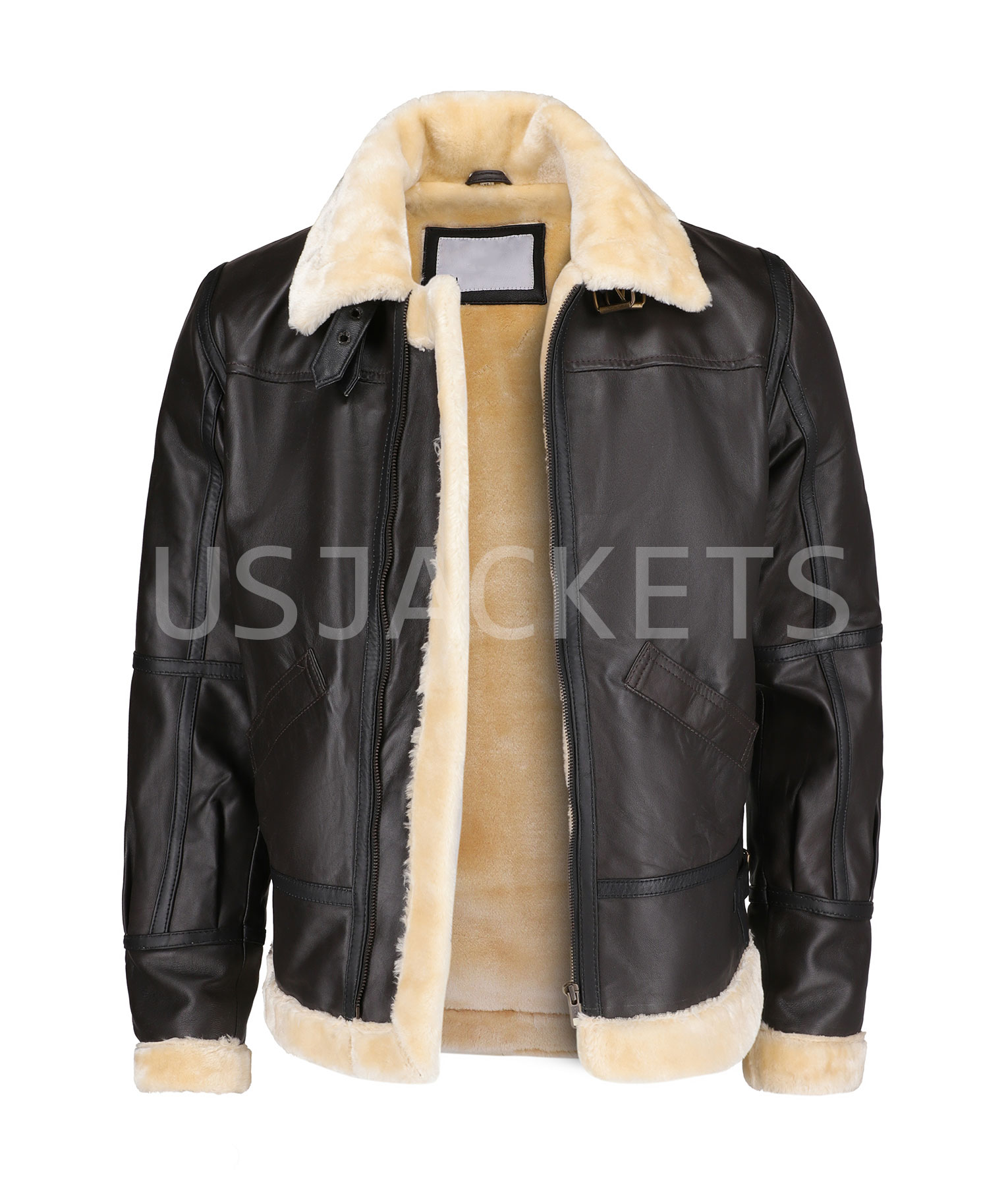 Brown Leather Fur Jacket (4)