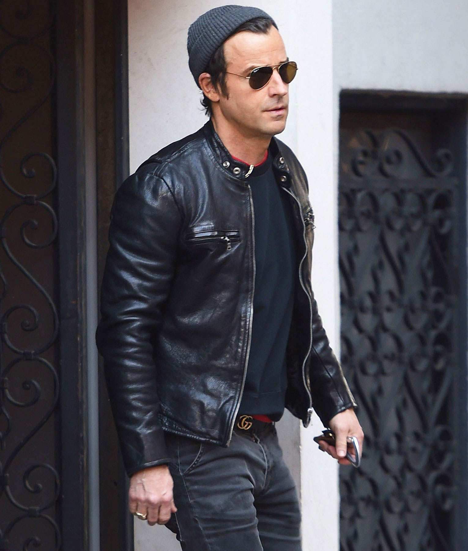 Justin Theroux Leather Jacket-3