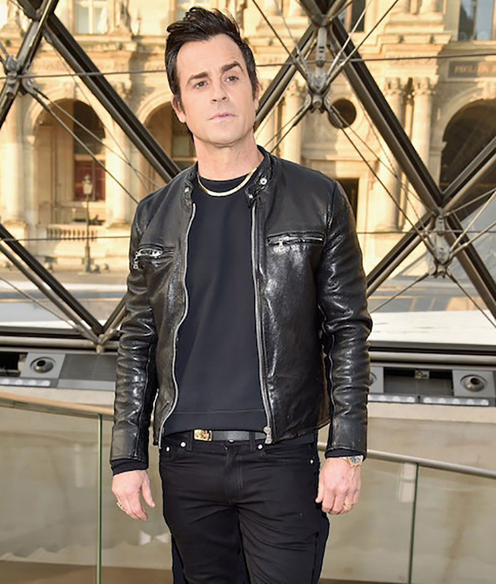 Justin Theroux Black Leather Jacket (3)