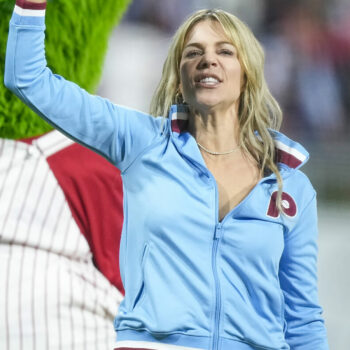 Kaitlin Olson Philadelphia Phillies Blue Bomber Jacket