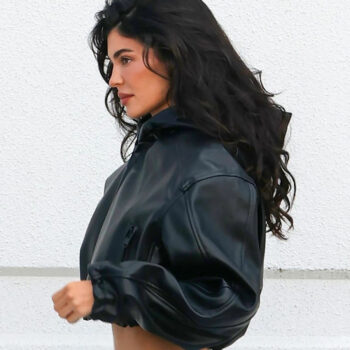 Kylie Jenner Black Crop Jacket-1